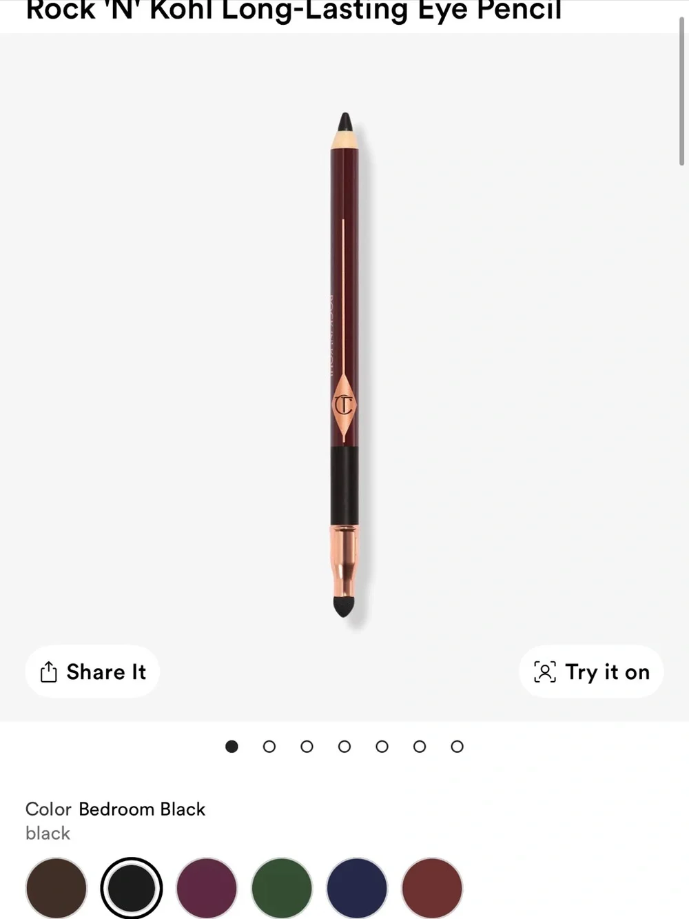 Charlotte Tilbury Bedroom Black Eye Pencil with Smudger
